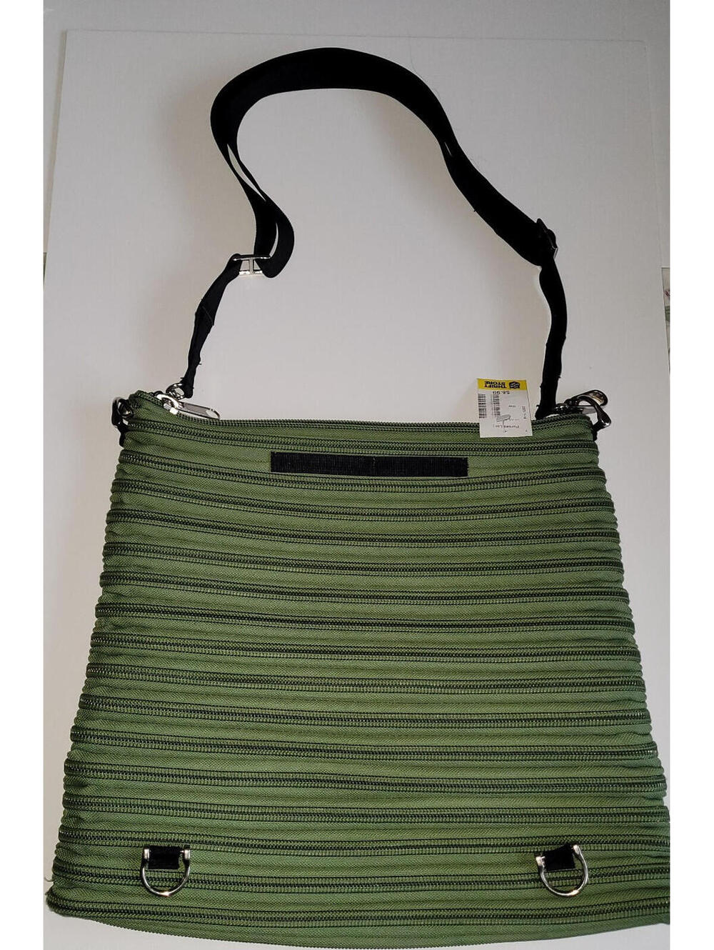 Bam Zipper Backpack Coverts Messenger Bag Green Large Y2K Nylon